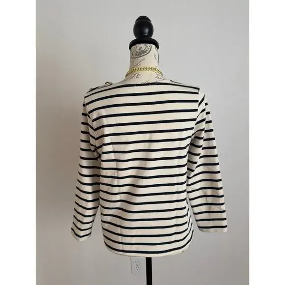 B45 Sezane Colette Mariniere Striped Top Women XS Parisian Chic Old Money French - Picture 4 of 9